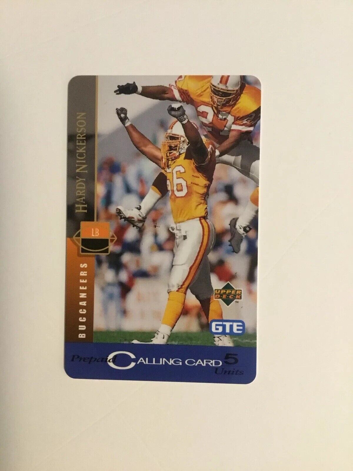 1994 Upper Deck NFC Phone Card Featuring Hardy Nickerson GTE