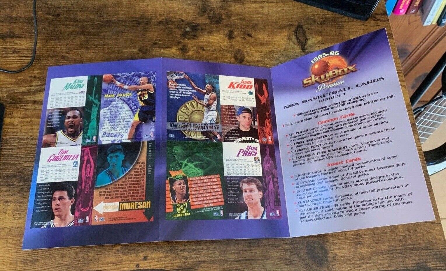 1995 - 96 Skybox Premium Uncut Promo Sheet 8 Cards Hardaway Price NBA