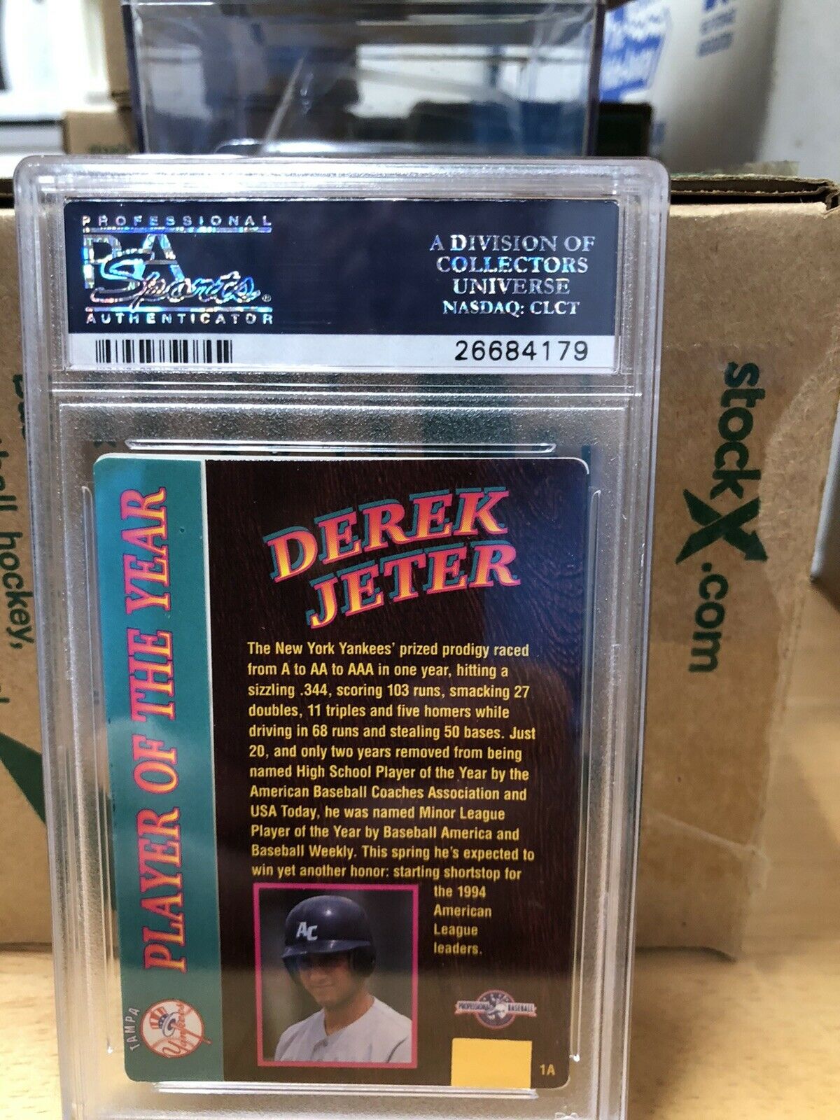 1995 Action Packed 24 Kt Gold Autographed Derek Jeter Rookie Card PSA