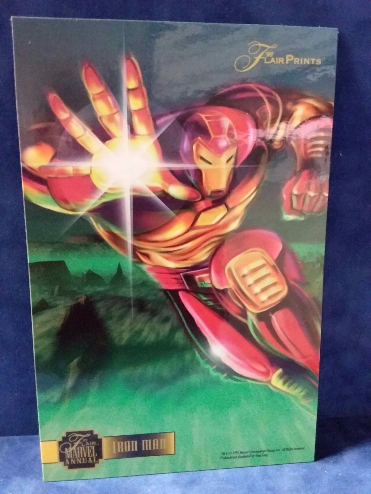 1995 Flair Marvel Annual IRON MAN 6 1/2 x 10' Flair Prints Jumbo Card