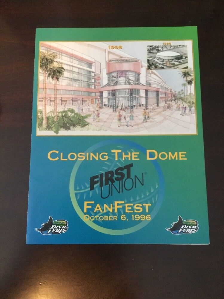 1996 Rays Fanfest Closing The Dome Signed Program 18 Autographs Chuck Lemar