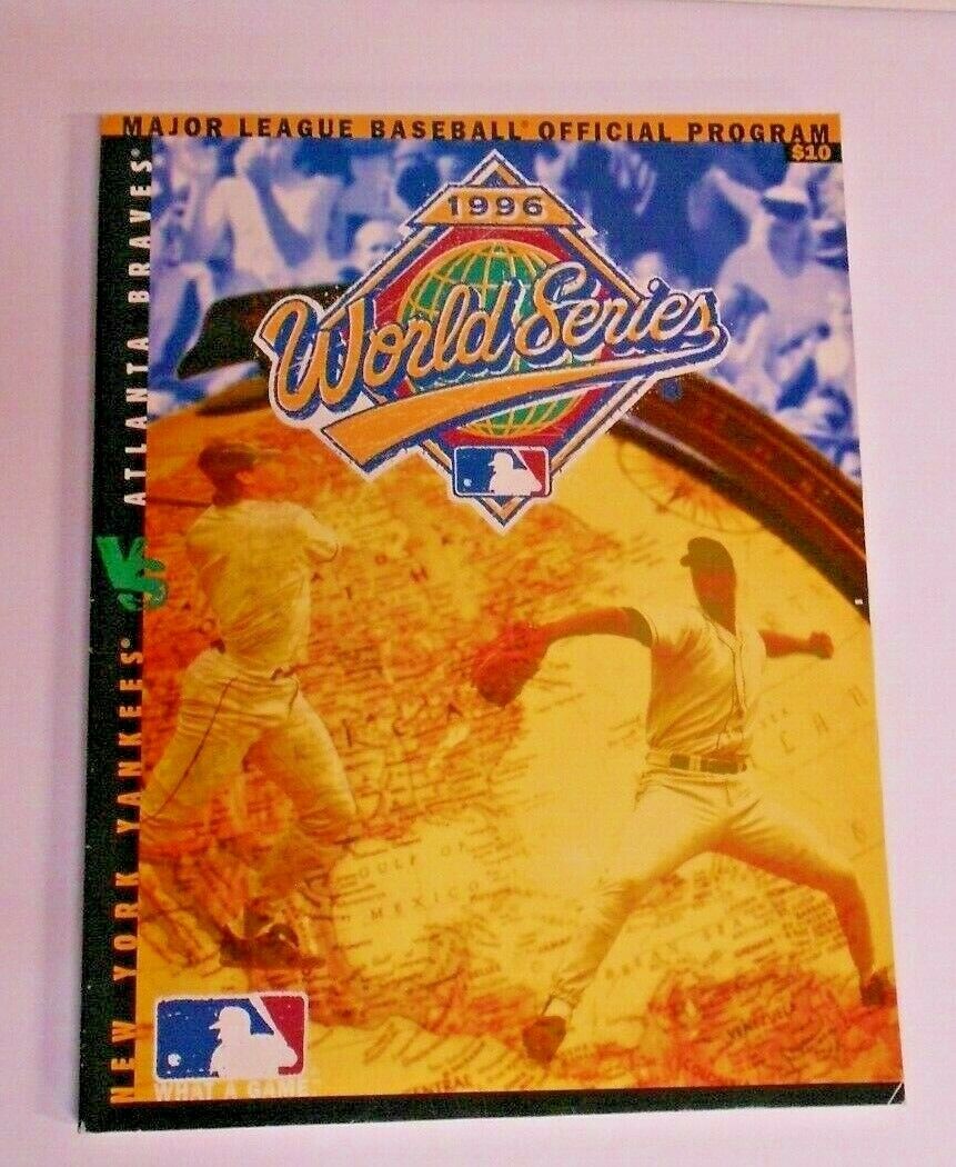 1996 World Series Program Yankees (Scored) NY vs. Braves Cover