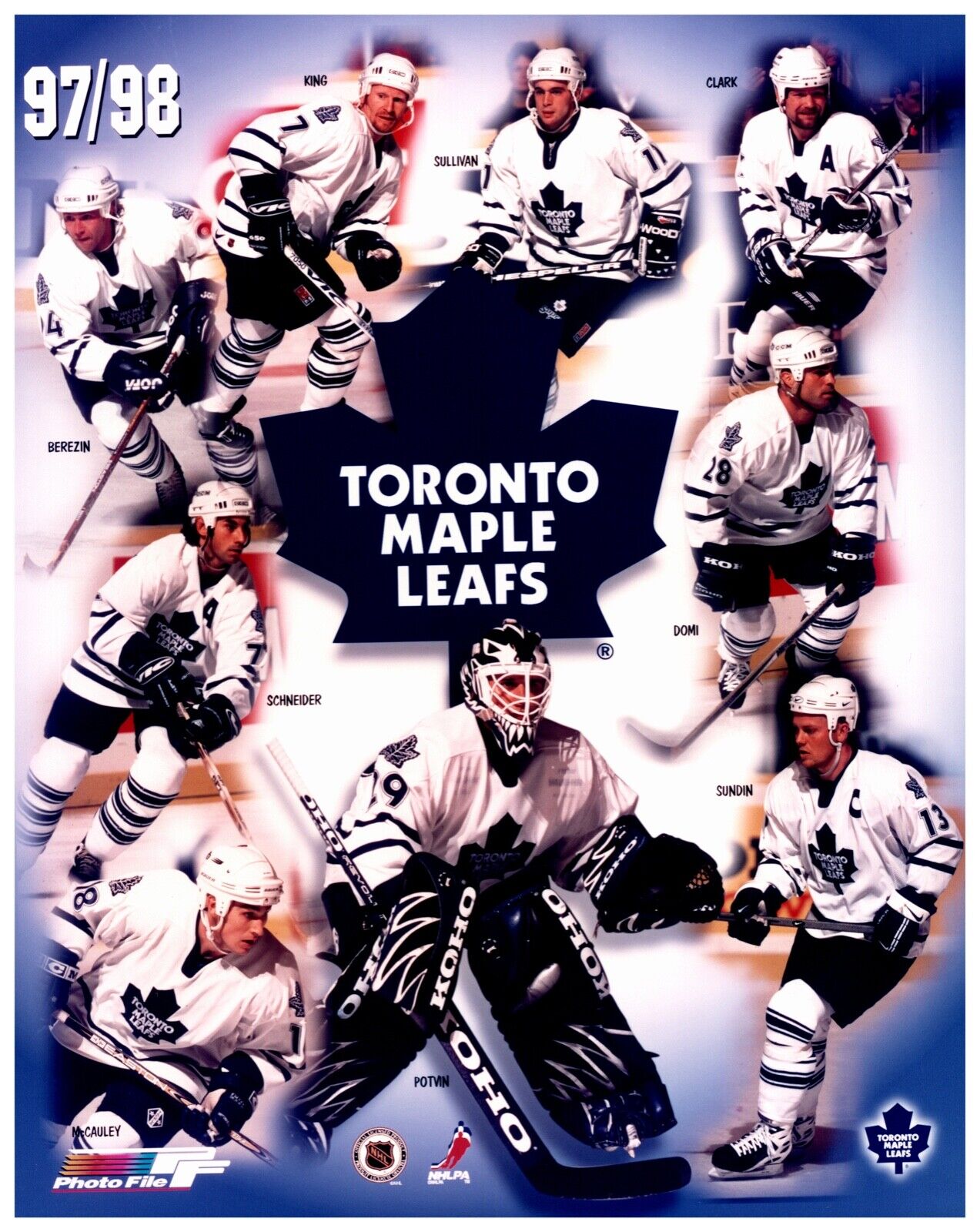 1997 / 1998 Toronto Maple Leafs Unsigned Team Composite Photo File 8x10 Photo