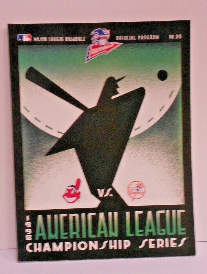 1998 American League Championship series program Yankees vs. Indians
