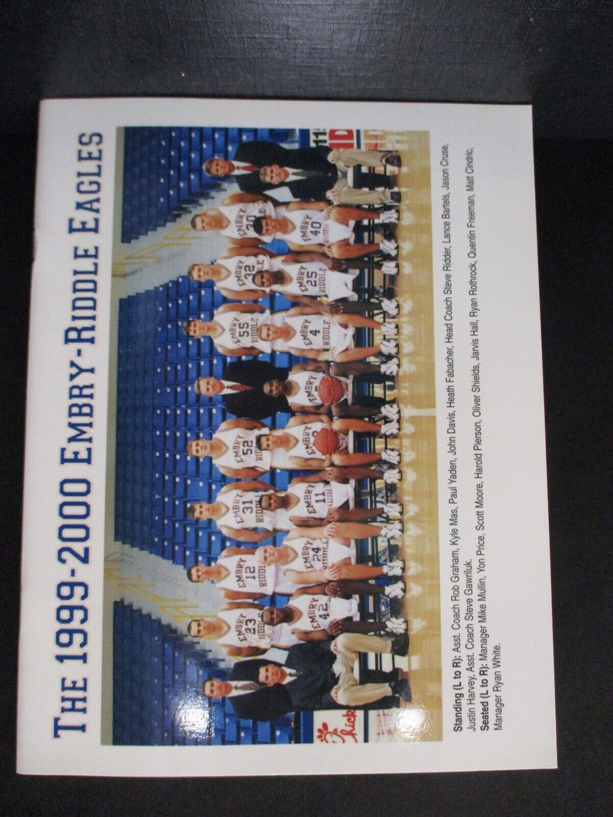 1999 - 2000 Embry Riddle Eagles Basketball Drive for Five Media Guide Excellent