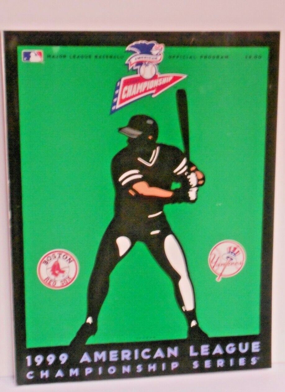 1999 American League Championship Series Program Yankees vs. Red Sox