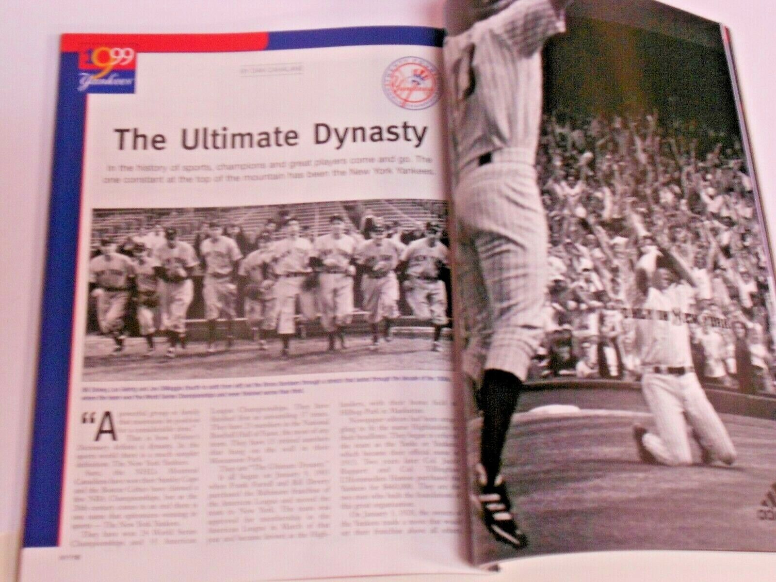 1999 American League Championship Series Program Yankees vs. Red Sox