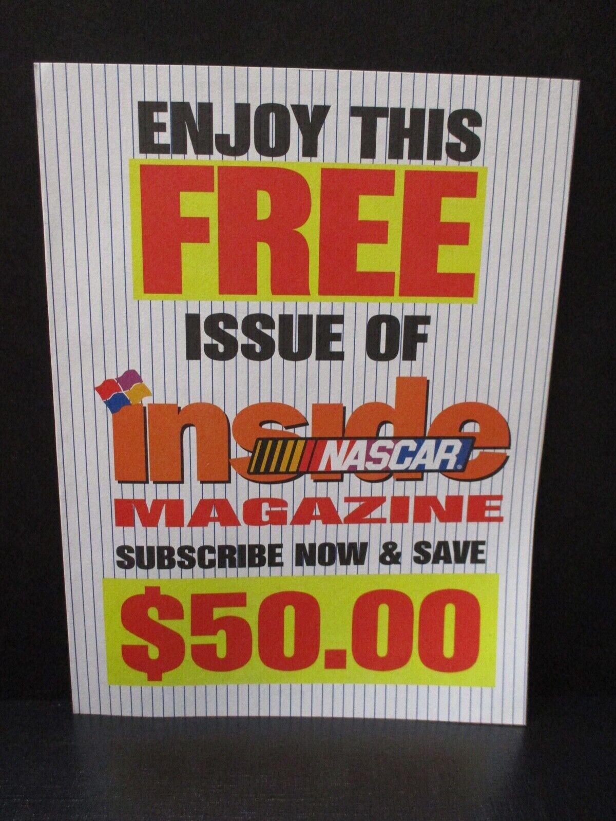 1999 Inside Nascar Magazine Dale Earnhardt Jr on Cover Excellent Condition
