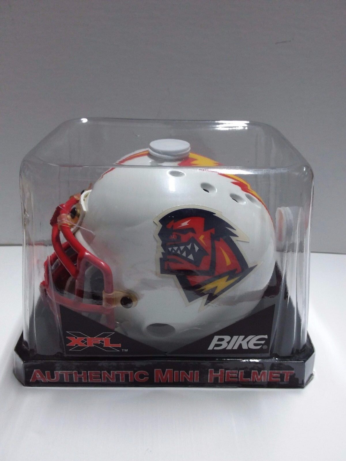 2000 Bike XFL Football Authentic Mini Helmet Inaugural Team Orlando Rage