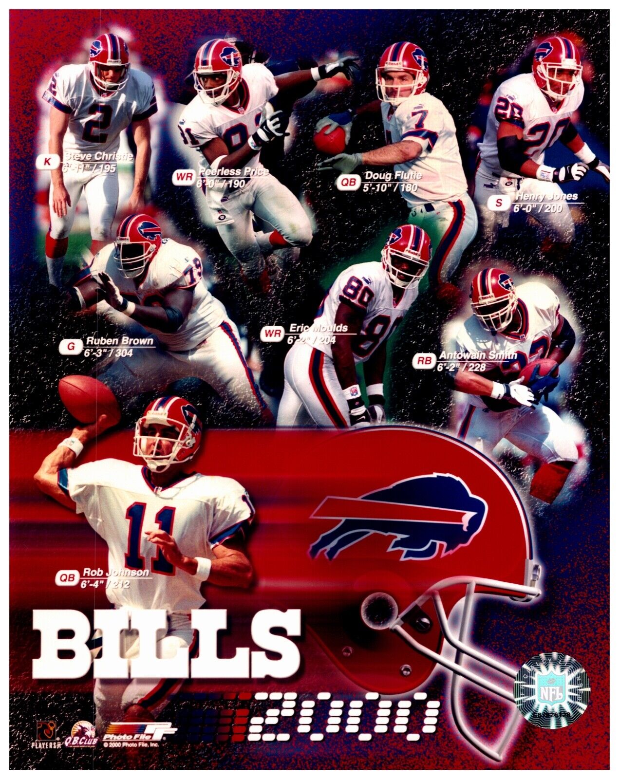 2000 Buffalo Bills Team Composite Unsigned Photo File 8x10 NFL Hologram Photo