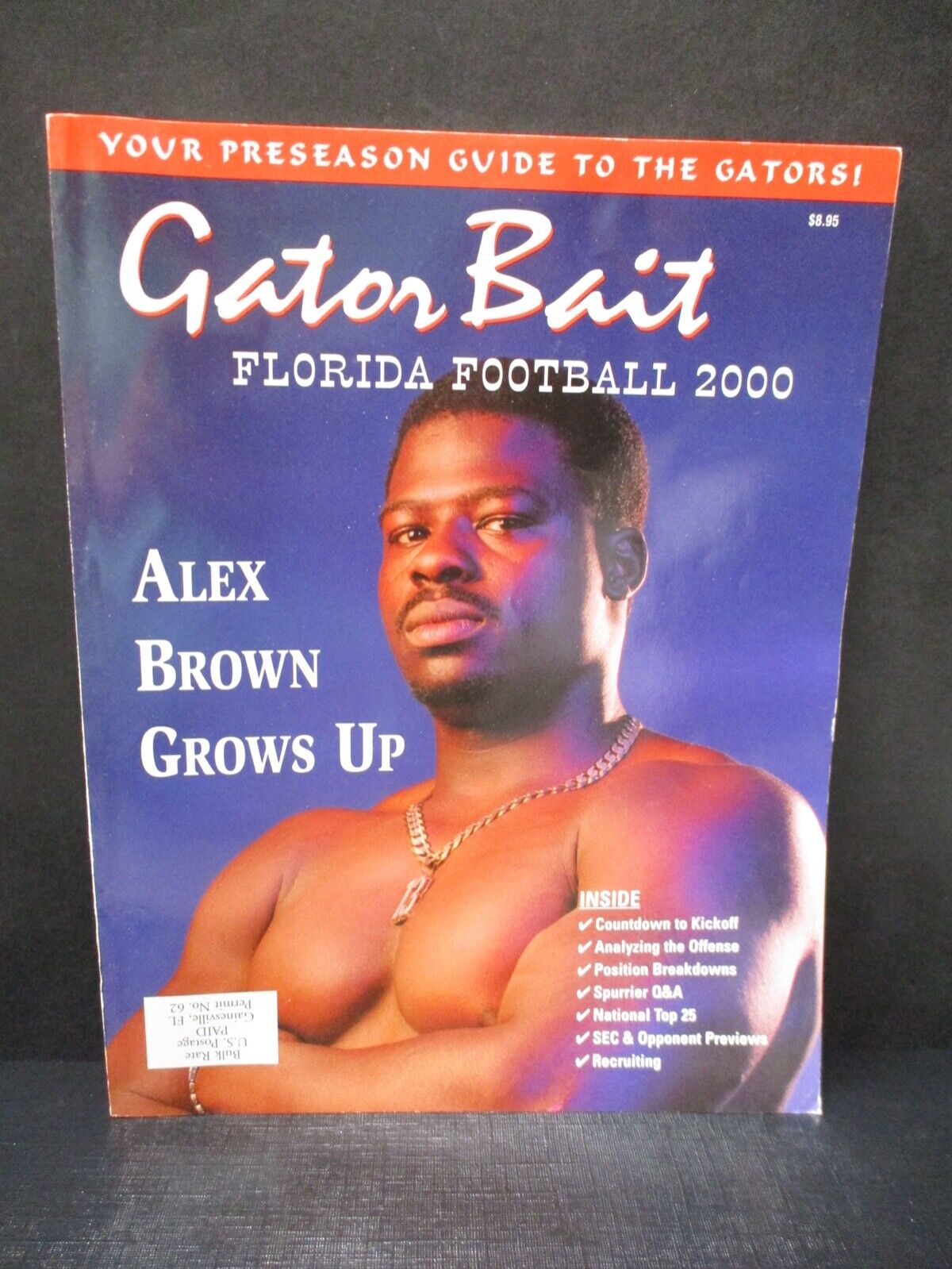 2000 Florida Gators Gator Bait Football Guide Alex Brown Featured on Cover EX