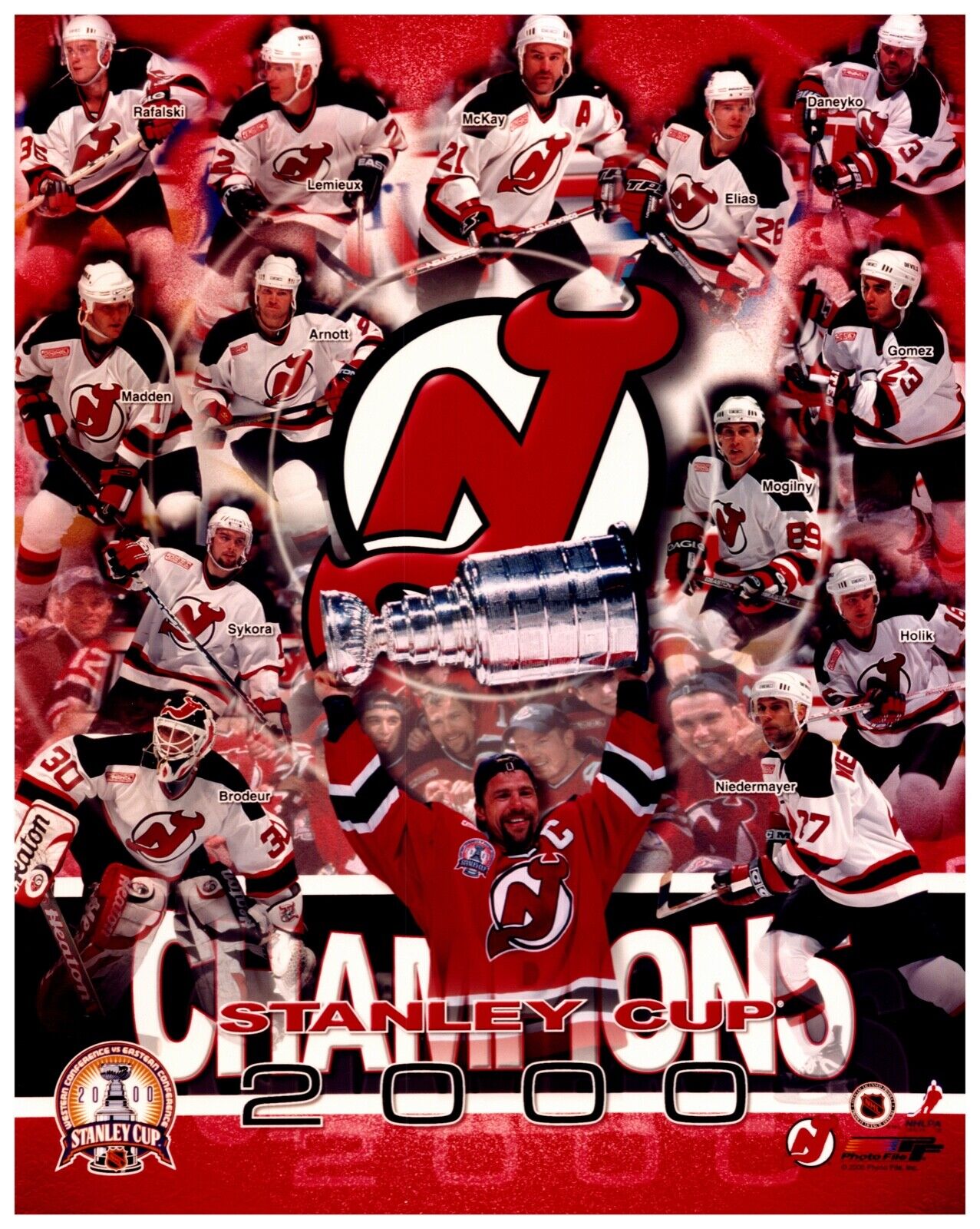 2000 Stanley Cup Champions New Jersey Devils Composite 8x10 Photo Photofile