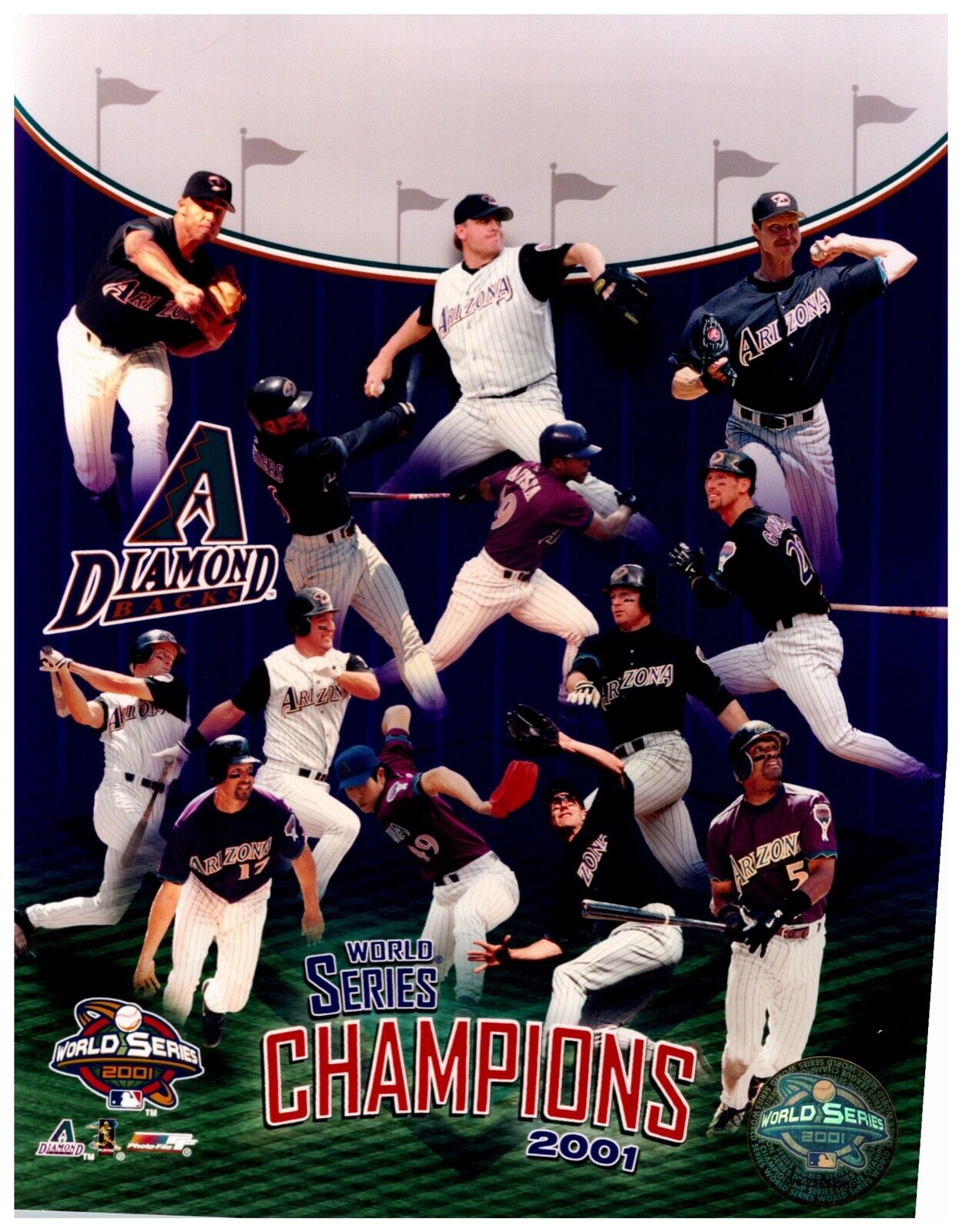 2001 Arizona Diamondbacks World Series Champs 8x10 Sports Photo A Unsigned