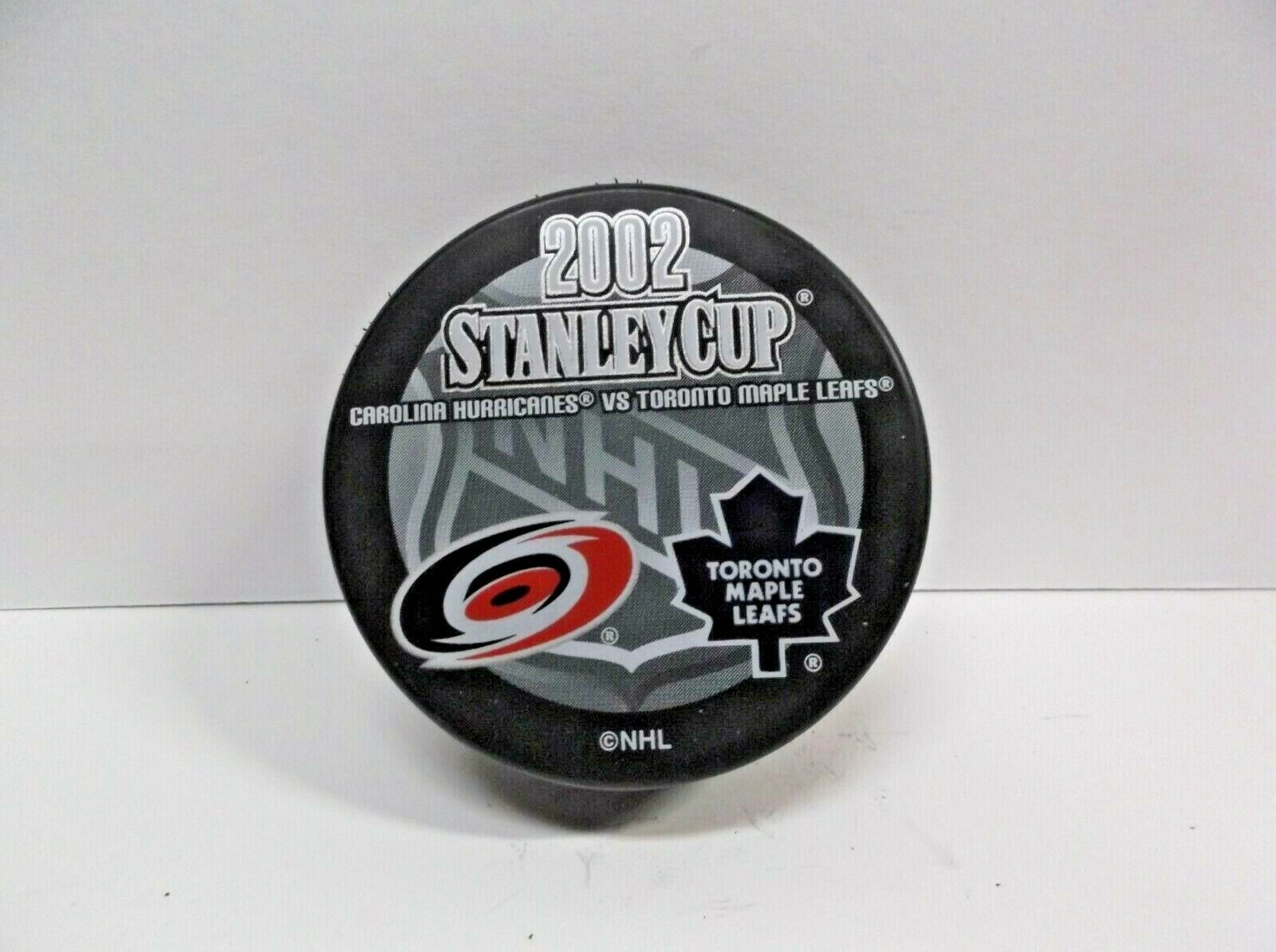 2002 Stanley Cup Hurricanes/Maple Leafs Official Licensed Puck