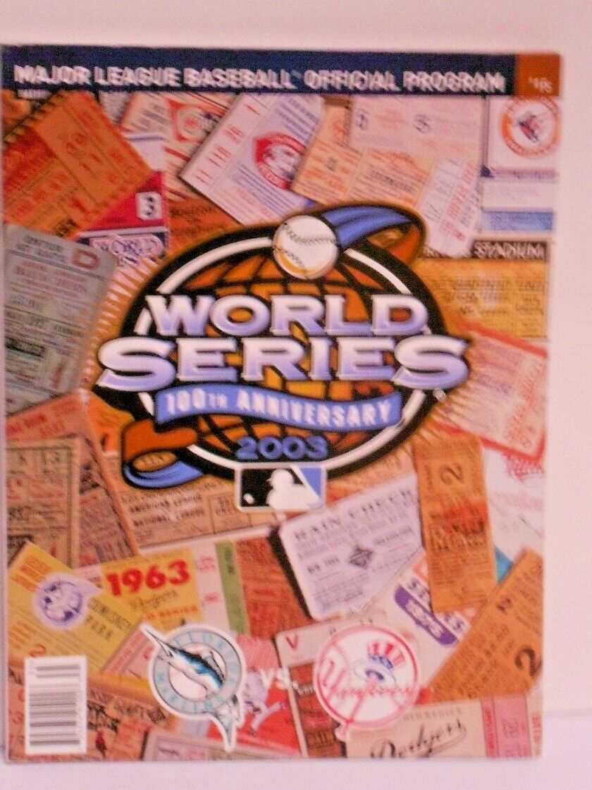 2003 World Series 100th anniversary Program Yankees vs. Marlins unscored