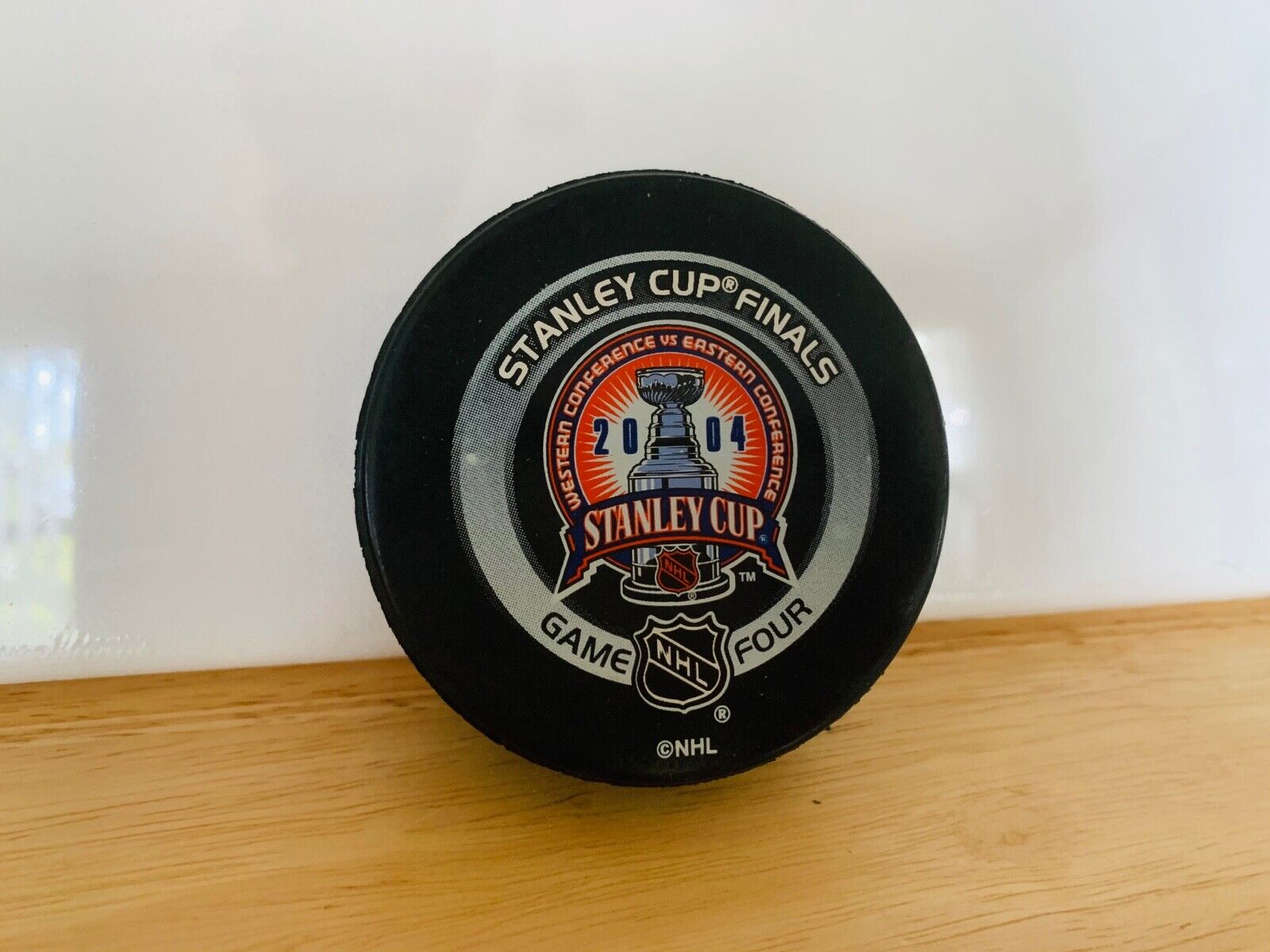 2004 Stanley Cup Official Hockey Puck from Game Four NHL Tampa Bay Lightning