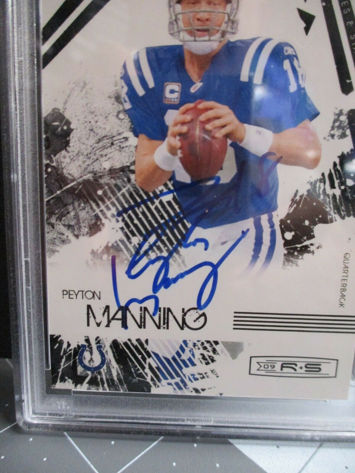 2009 Rookies Stars Peyton Manning Autographed Card