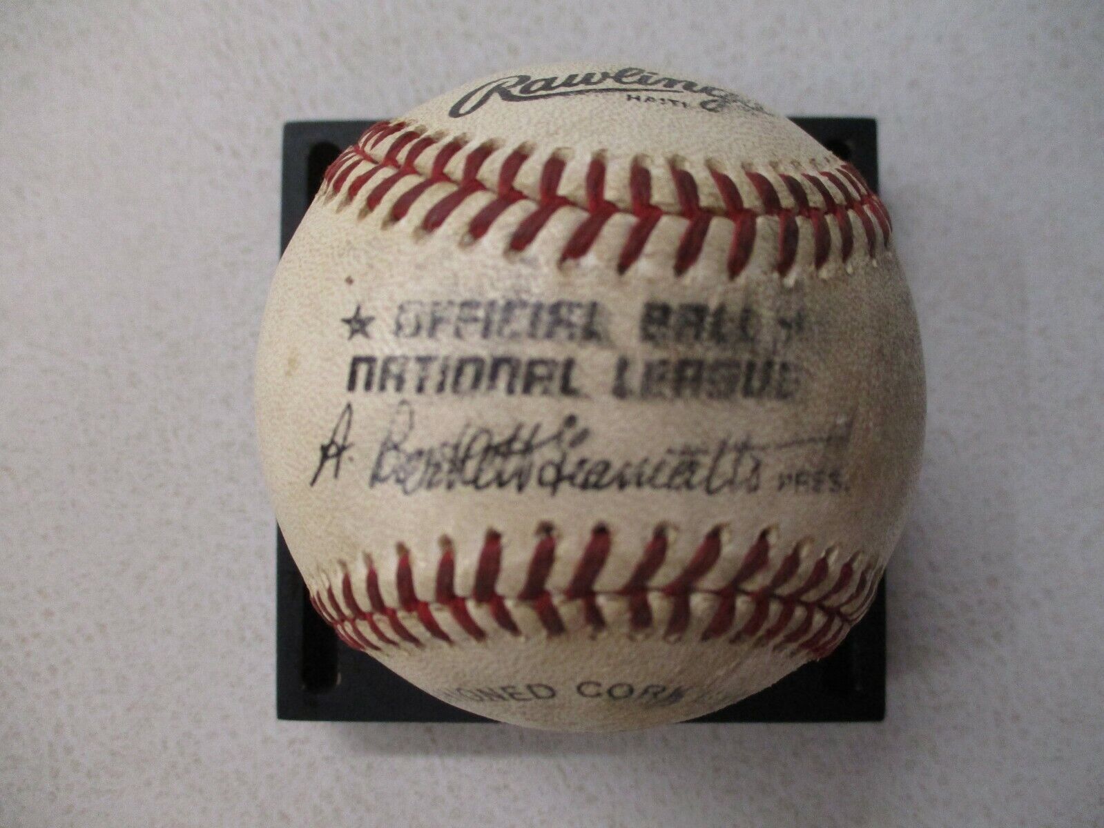 A. Bartlett Giamatti Game Used Official Ball National League Rawlings Baseball
