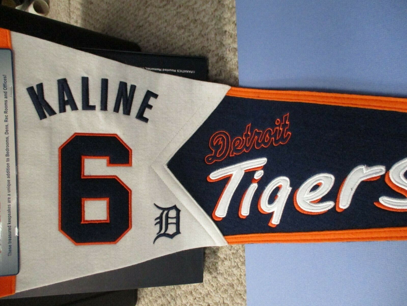 Al Kaline 6 Detroit Tigers  Winning Streak Embroidered Wool blend Pennant