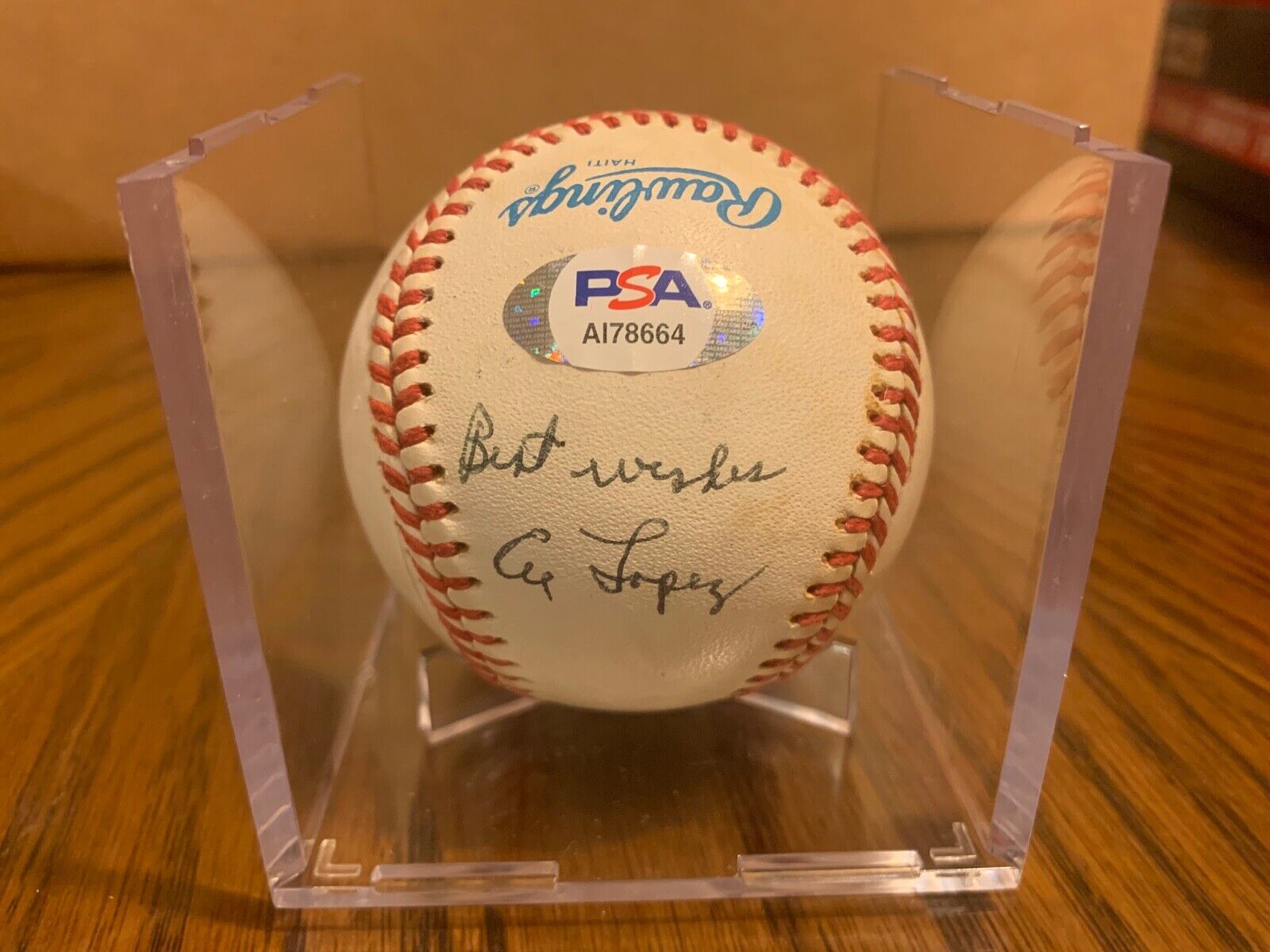 Al Lopez Chicago White Sox HOF Autographed Baseball W/ PSA COA AI78664 MLB