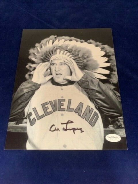 Al Lopez Cleveland Indians Signed 8x10 Photo with JSA SOA