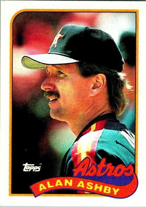 Alan Ashby Houston Astros 1989 Topps Misprint Card AL Letter Backside