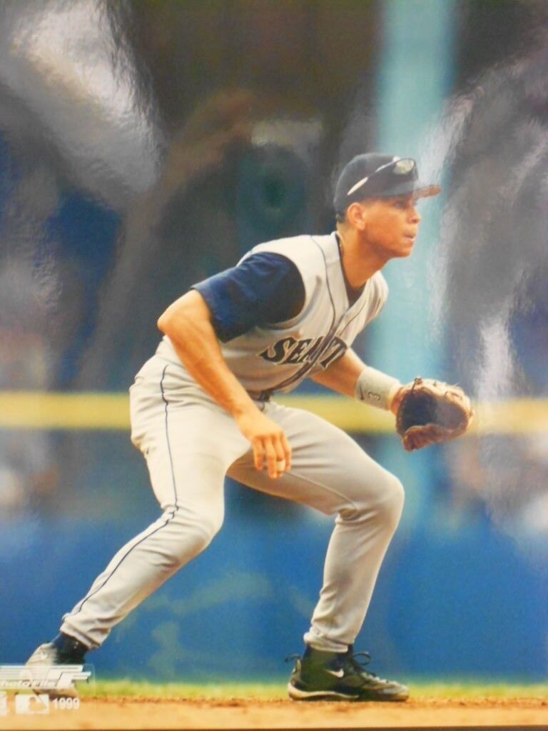 Alex Rodriguez Seattle Mariners 8x10 COLOR Photo  Grey Jersey Action shot