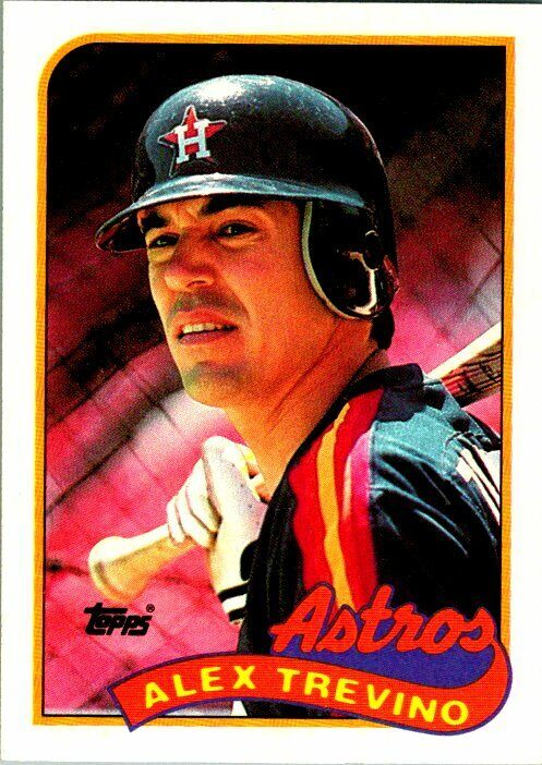 Alex Trevino Houston Astros 1989 Topps Misprint Card Tommy Barrett Backside