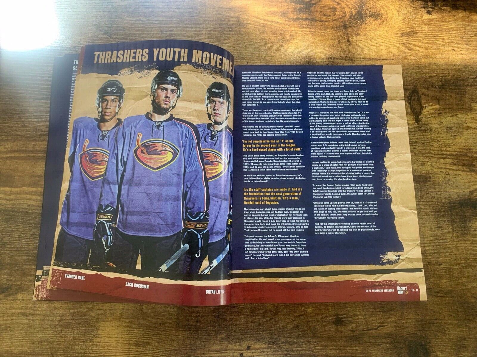 Atlanta Thrashers 2009-2010 Official Yearbook in Blue Land Ex Condition