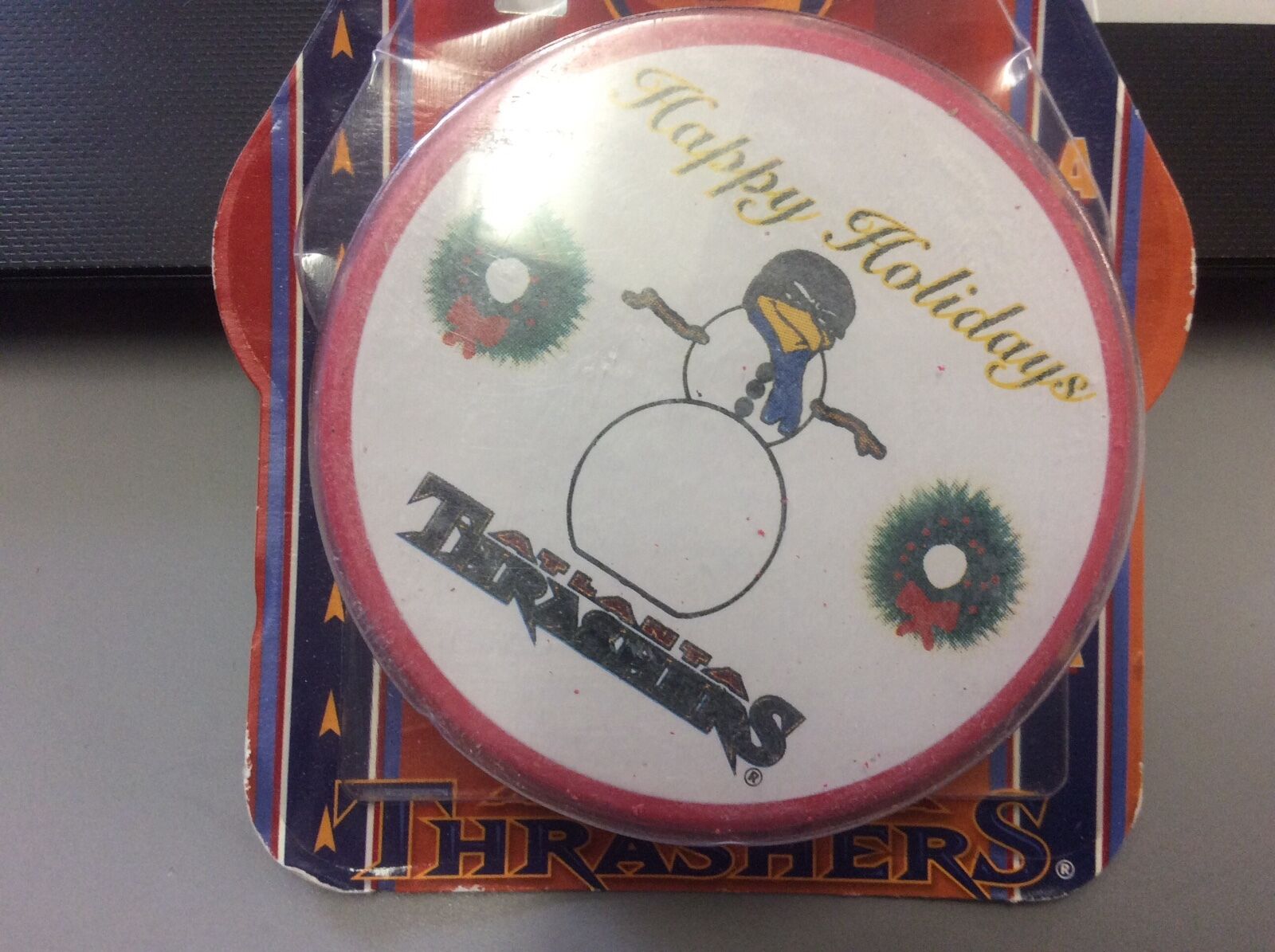Atlanta Thrashers Happy Holidays Santa Thrash Hockey Puck Exclusive