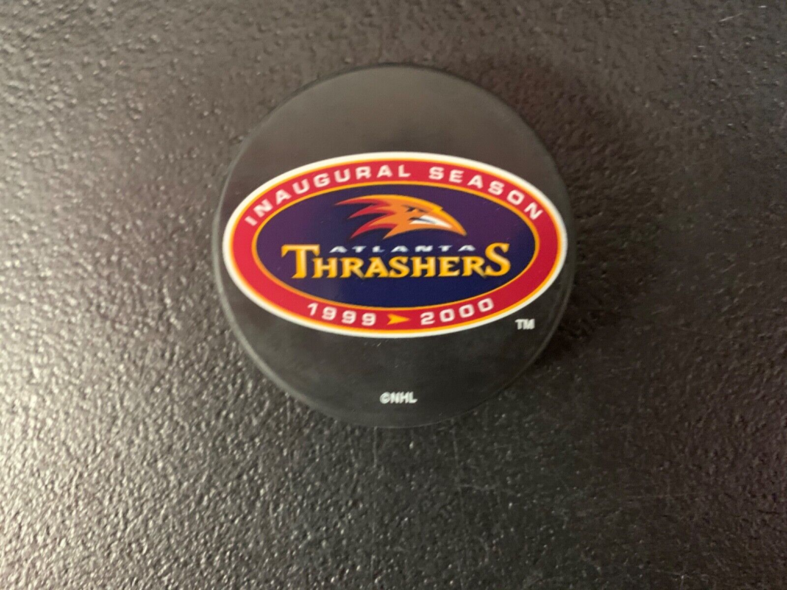 Atlanta Thrashers Hockey Puck 1999 Inaugural Season
