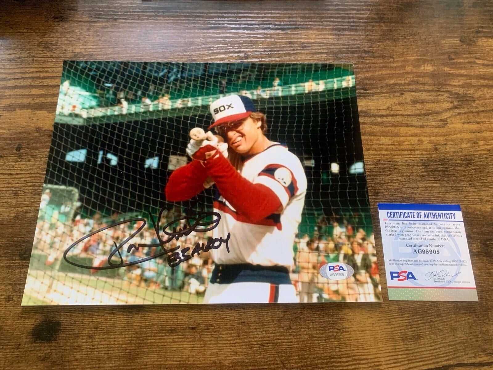 Ron Kittle signed 8x10 photo Chicago White Sox PSA/DNA Autographed