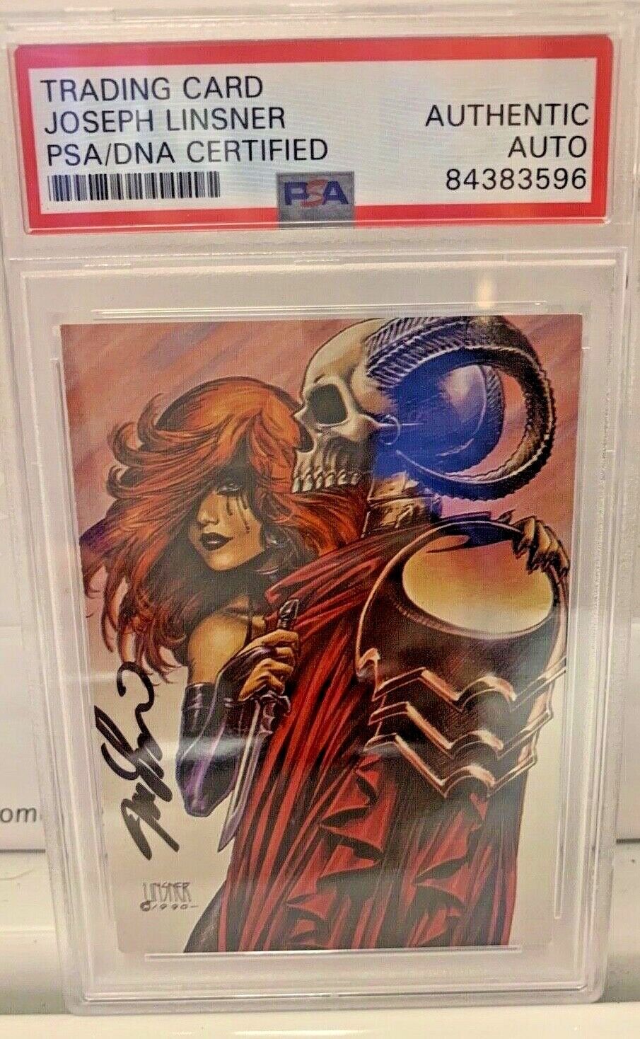 Autographed Joseph Linsner Dawn and Beyond 39 Comic Images Card PSA Slabbed
