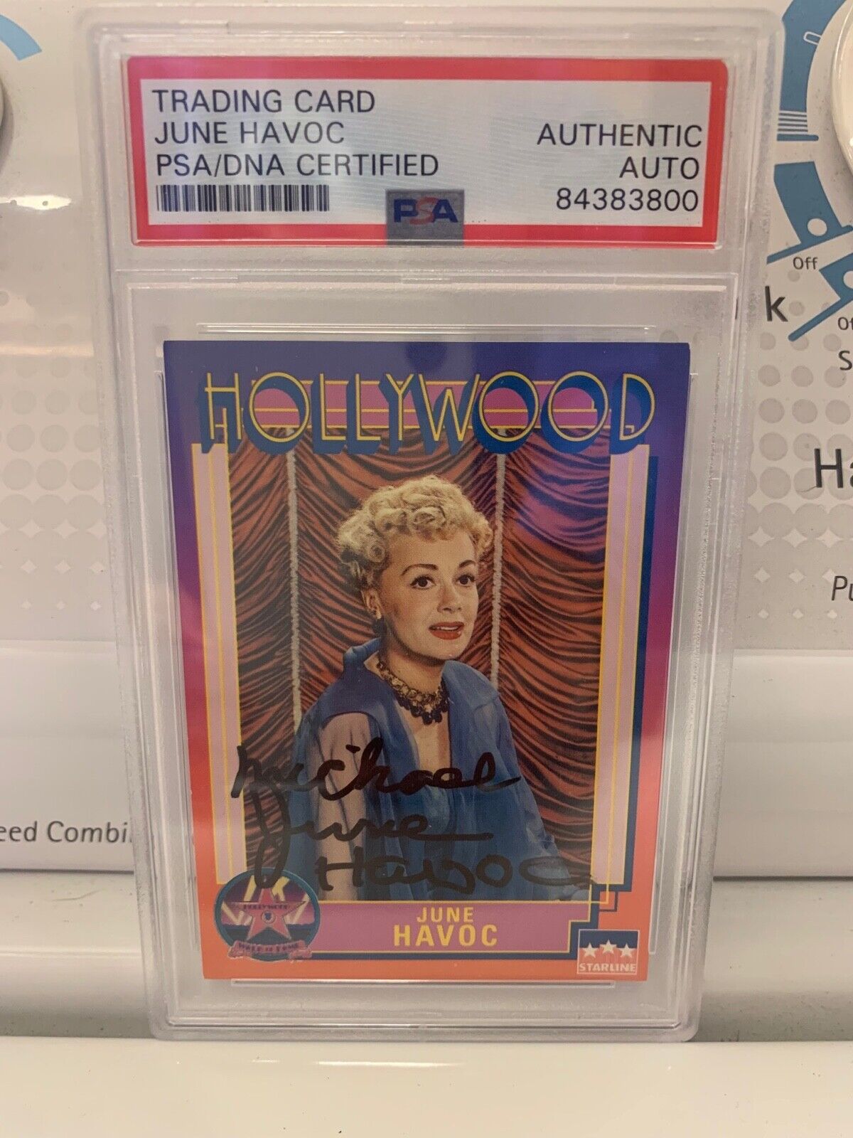 Autographed June Havoc Hollywood 1991 Trading Card 113 PSA Slabbed Certified