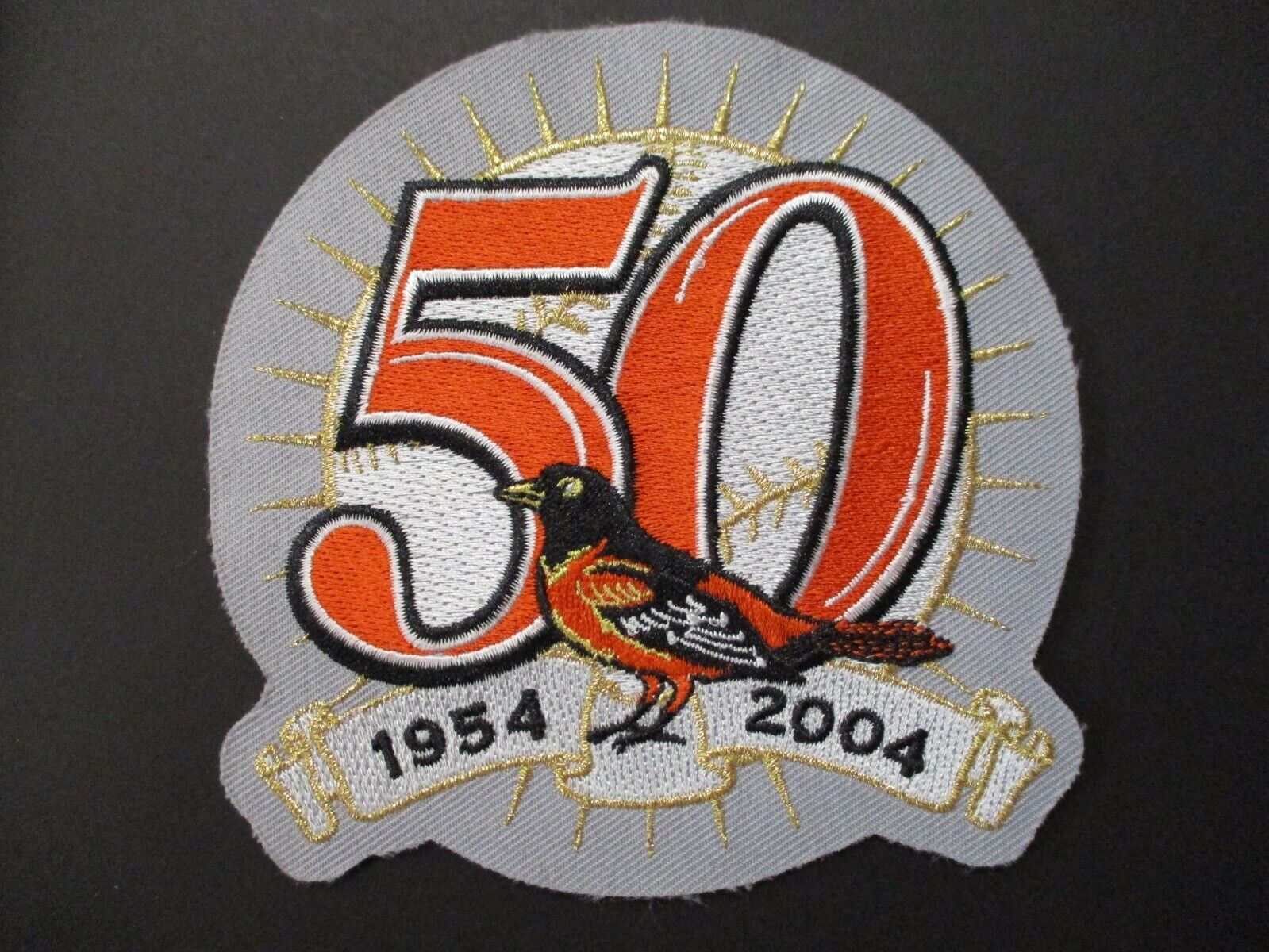Baltimore Orioles 50th Season MLB Patch Size 4.25 x 4.5 inches