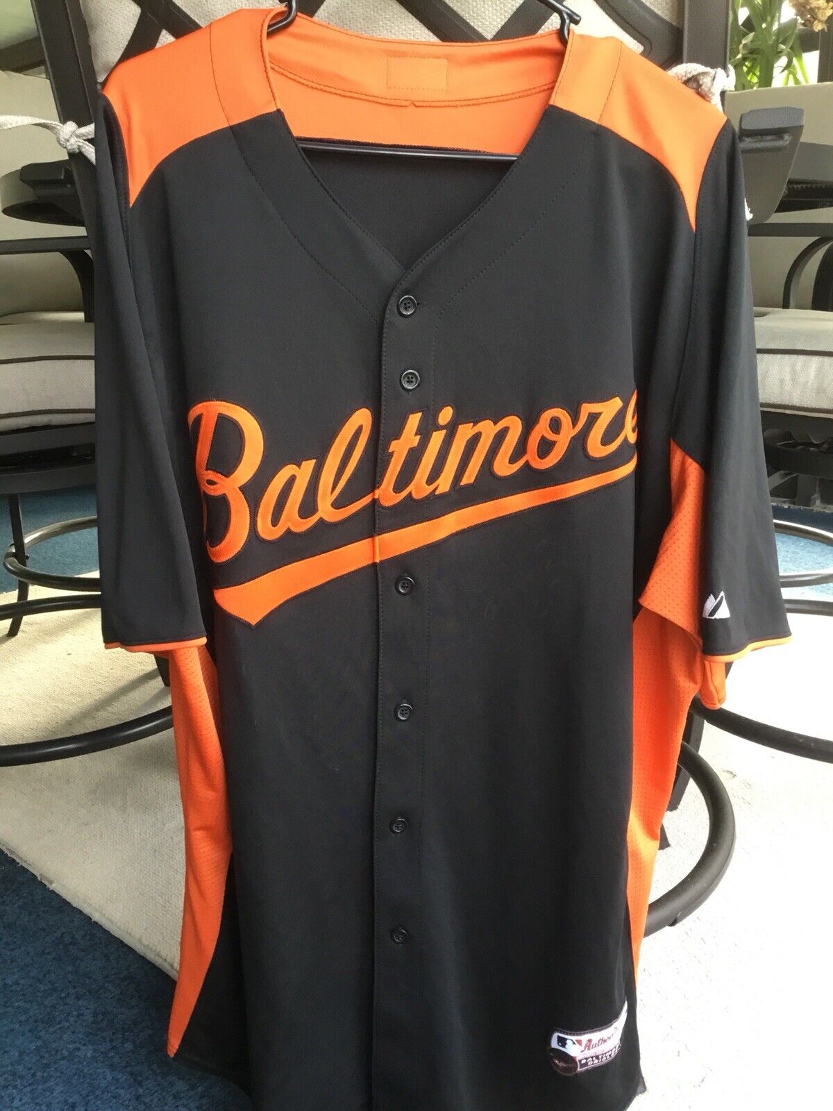 Baltimore Orioles Authentic Black Jersey Majestic New W/O Tags Size 48 -  All Sports Custom Framing