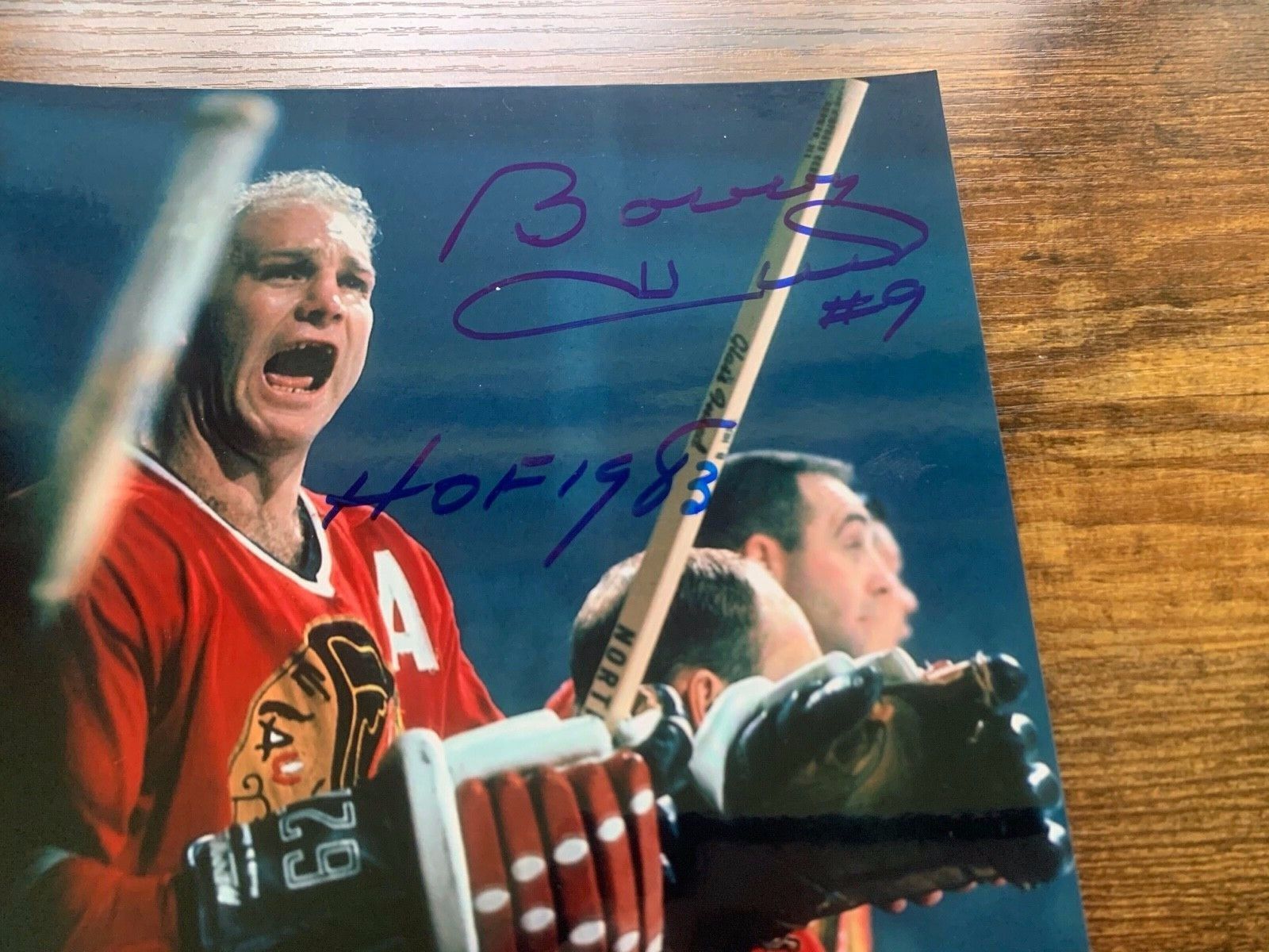 Bobby Hull HOF 1983 Chicago Blackhawks Autographed 8x10 Photo JSA COA HH75234