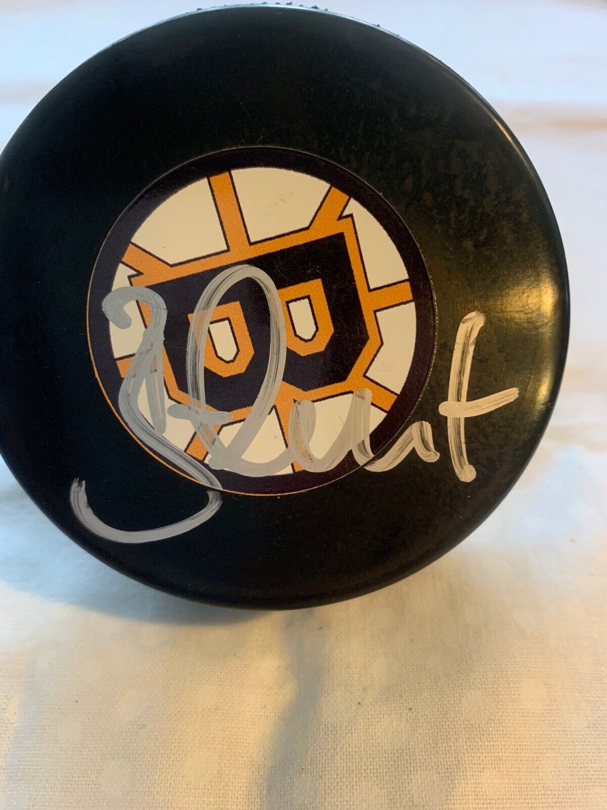 Boston Bruins Hockey Puck Autographed by Brad Stuart w/ All Sports COA (2)