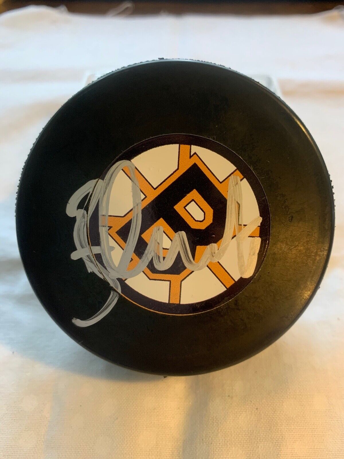 Boston Bruins Hockey Puck Autographed by Brad Stuart w/ All Sports COA