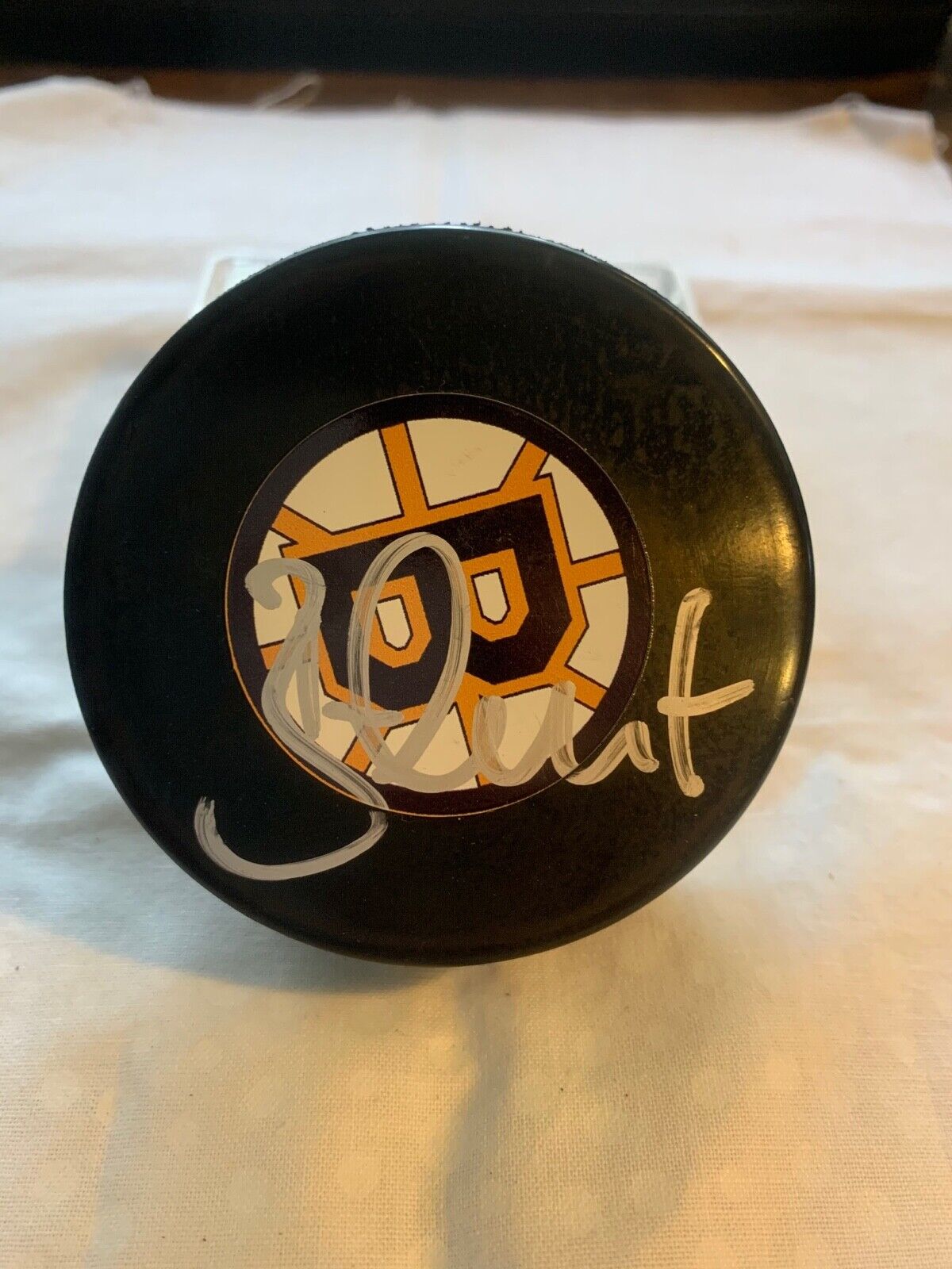Boston Bruins Hockey Puck Autographed by Brad Stuart w/ All Sports COA (2)