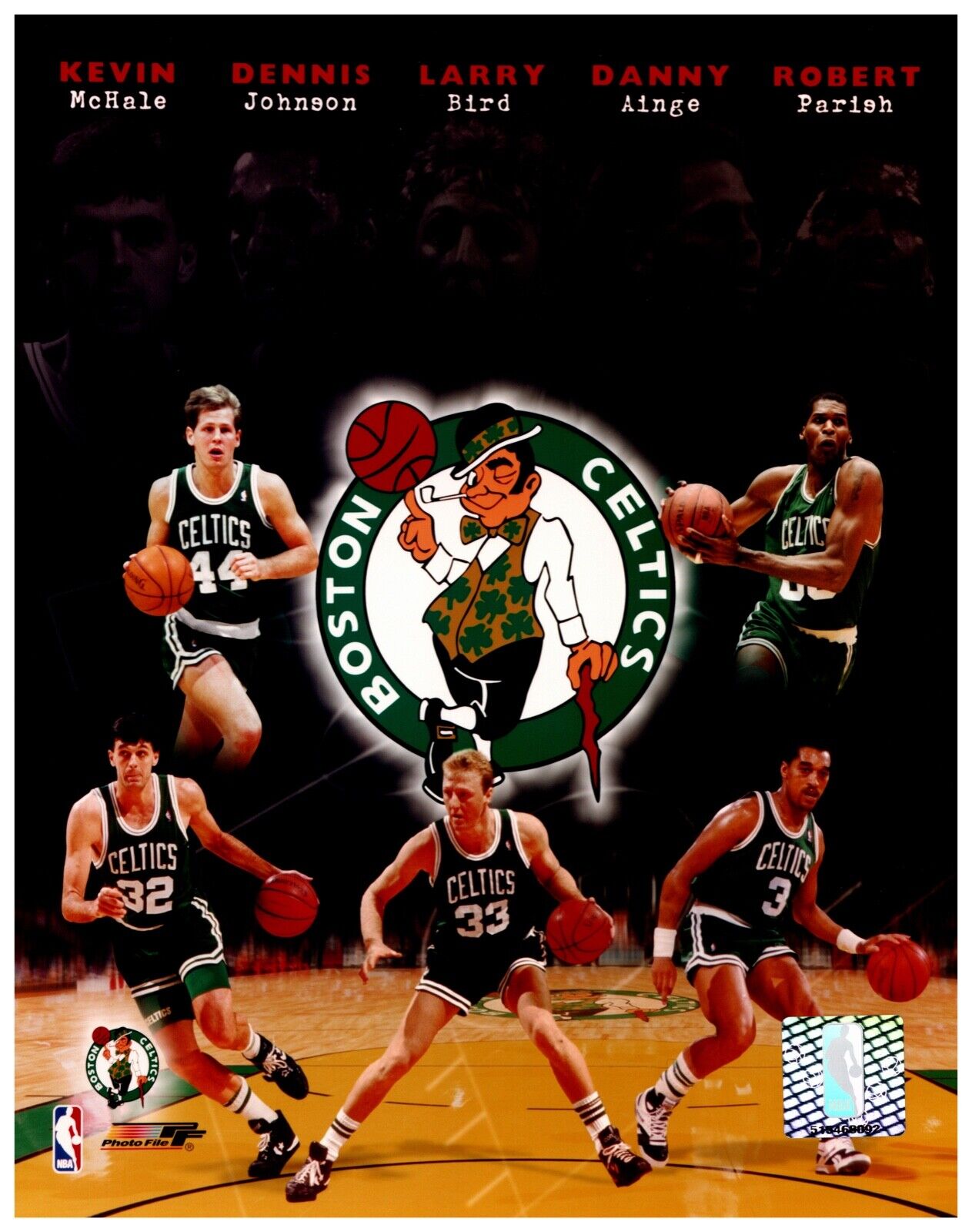 Boston Celtics Team Composite Photofile Unsigned 8x10 NFL Sports HG Photo