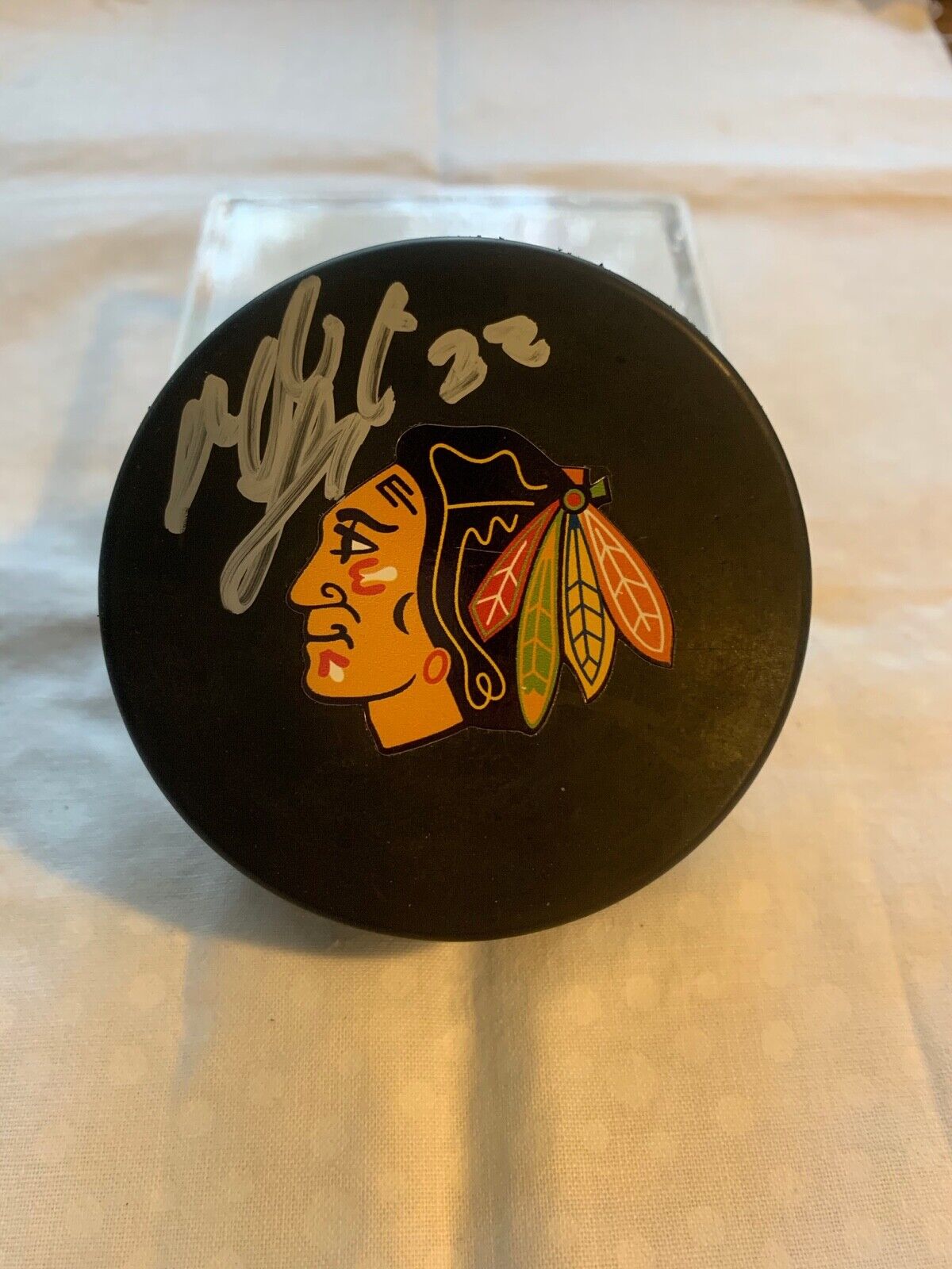 Chicago Blackhawks Puck 2 Autographed by Martin Lapointe w/ All Sports COA