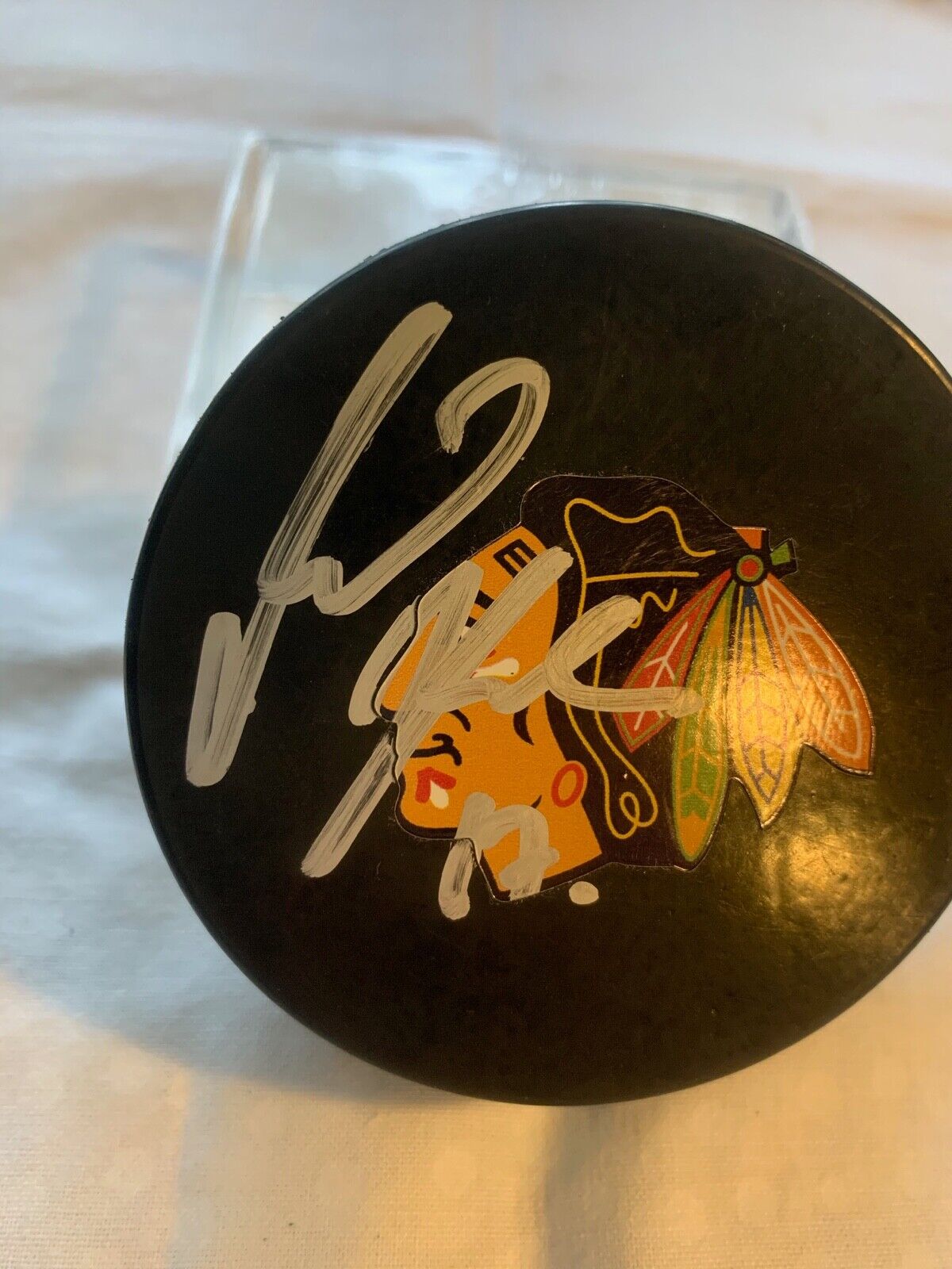 Chicago Blackhawks Puck Autographed by Michael Holmqvist w/ All Sports COA