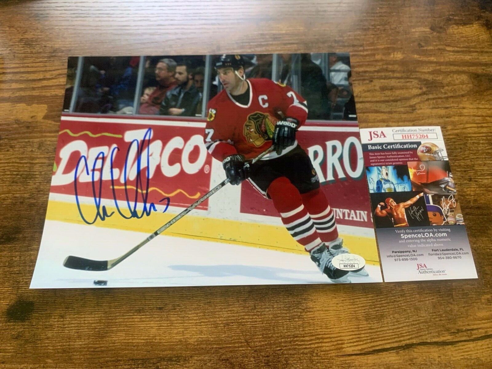 Chris Chelios Chicago Blackhawks Autographed 8x10 Photo JSA COA HH75204