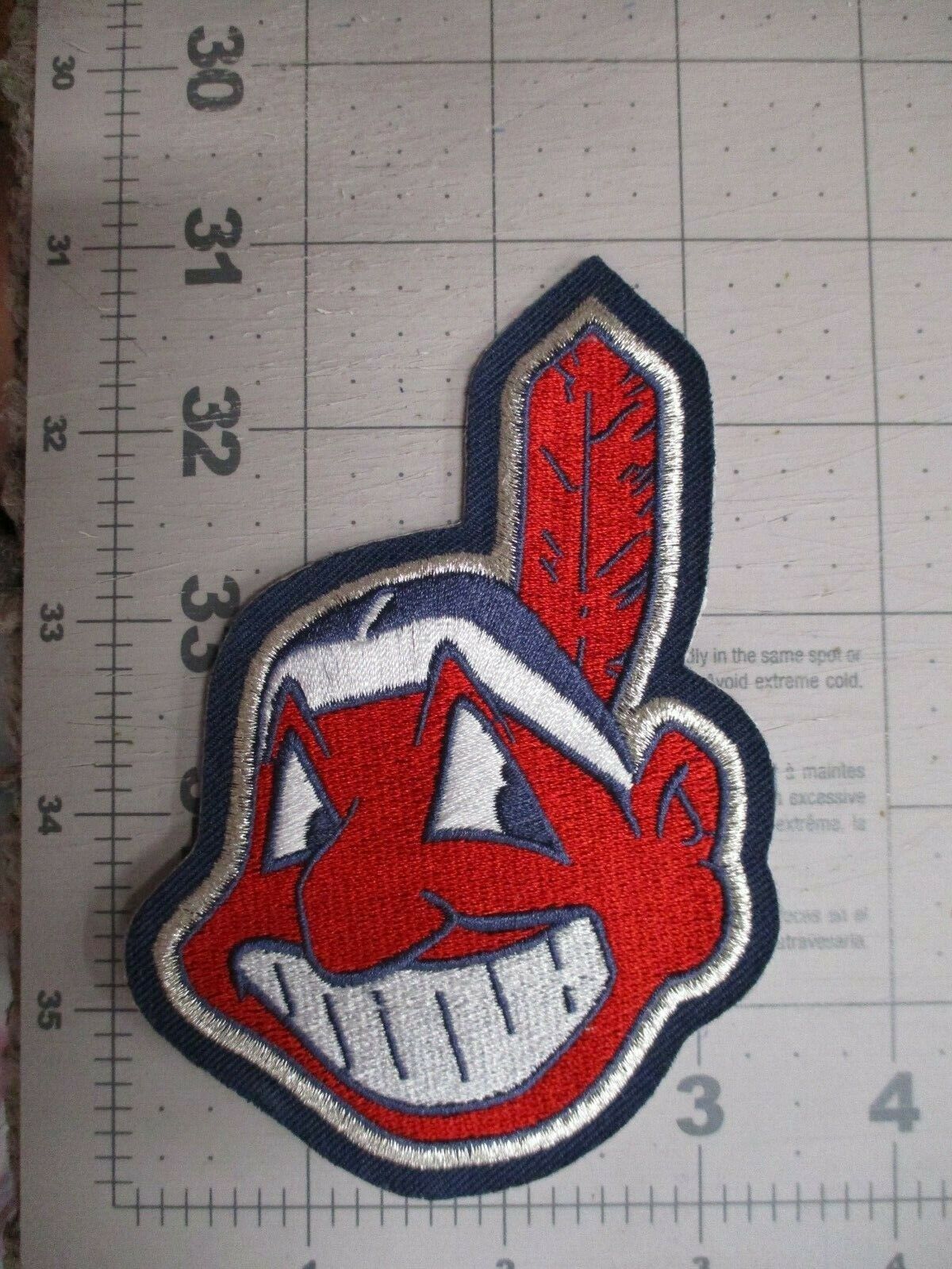Cleveland Indians Chief Wahoo Logo Big Patch Size 3.25 x 5.0 Inches St -  All Sports Custom Framing