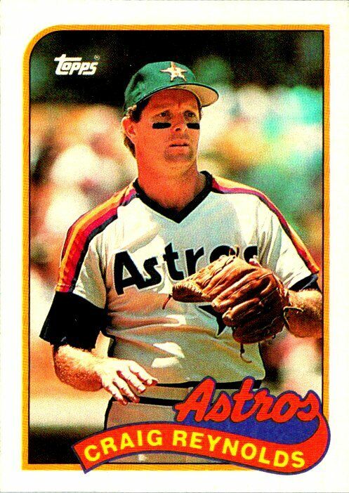 Craig Reynolds Houston Astros 1989 Topps Misprint Card Denny Walling Backside