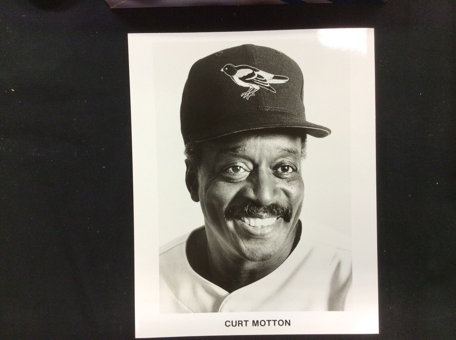 Curt Motton  Baltimore Orioles 8x10 B&W photo Tadder Team Issued photo
