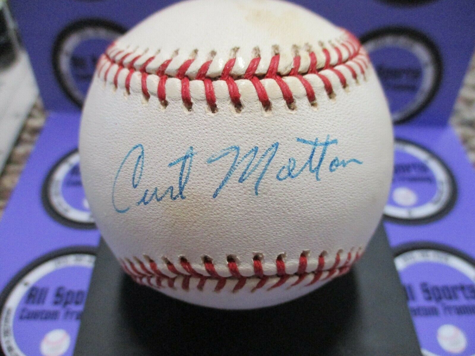 Curt Motton Autographed MLB Baseball PSA