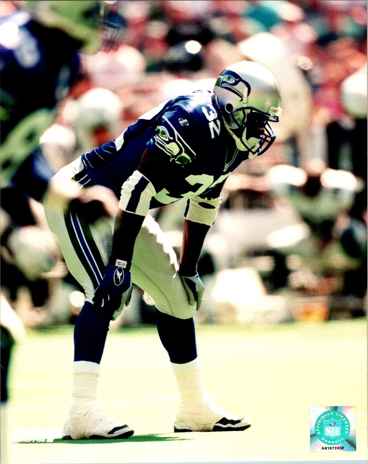 Curt Warner Seattle Seahawks Unsigned 8x10 Color Photo with NFL Hologram