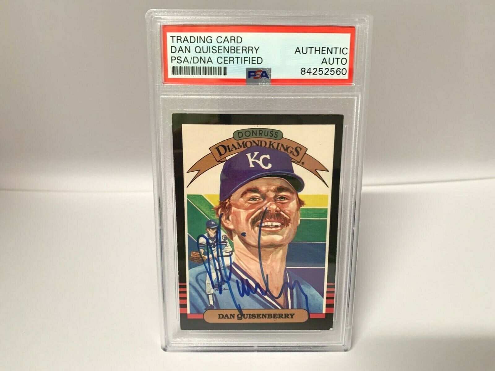 Dan Quisenberry Autographed Signed 1981 Topps Card PSA Certified Slabb -  All Sports Custom Framing